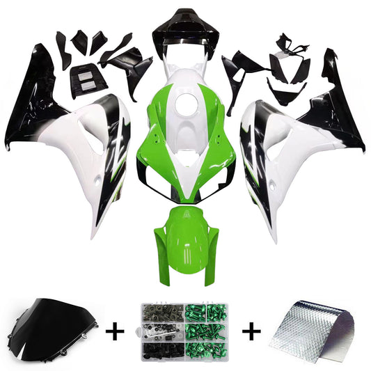 Amotopart Facesings 1000RR 2006-2007 Cladding White Green Black Honda CBR Racing Kite