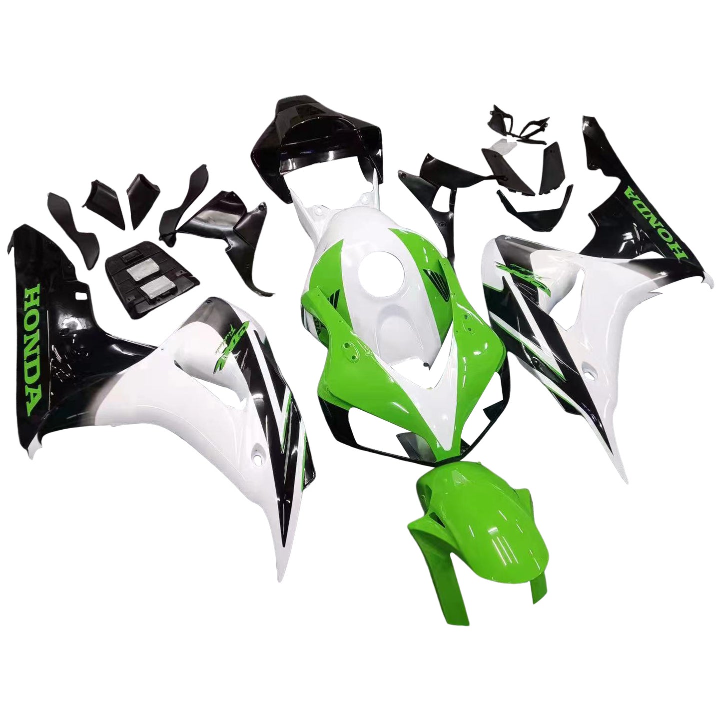 Amotopart Facesings 1000RR 2006-2007 Cladding White? Green Black Honda CBR Racing Kite