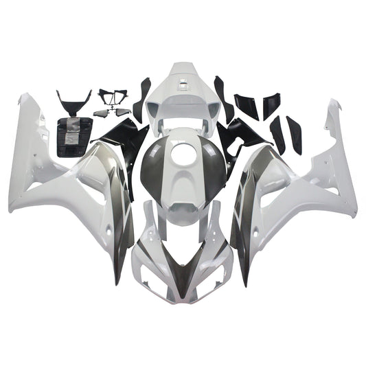 Amotopart favoriti Honda CBR1000RR 2006-2007 Cladding White e kit kit di corse CBR d'argento