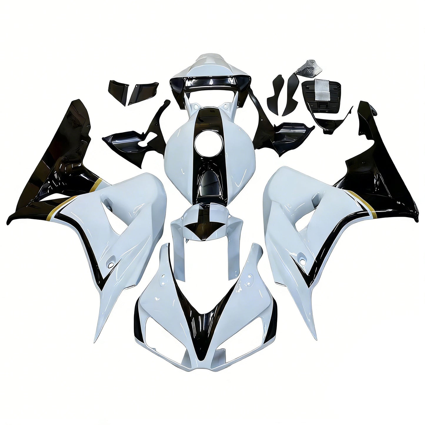 Amotopart favoriti Honda 1000RR 2006-2007 Cladding White? e kit di memoria di corse Black CBR