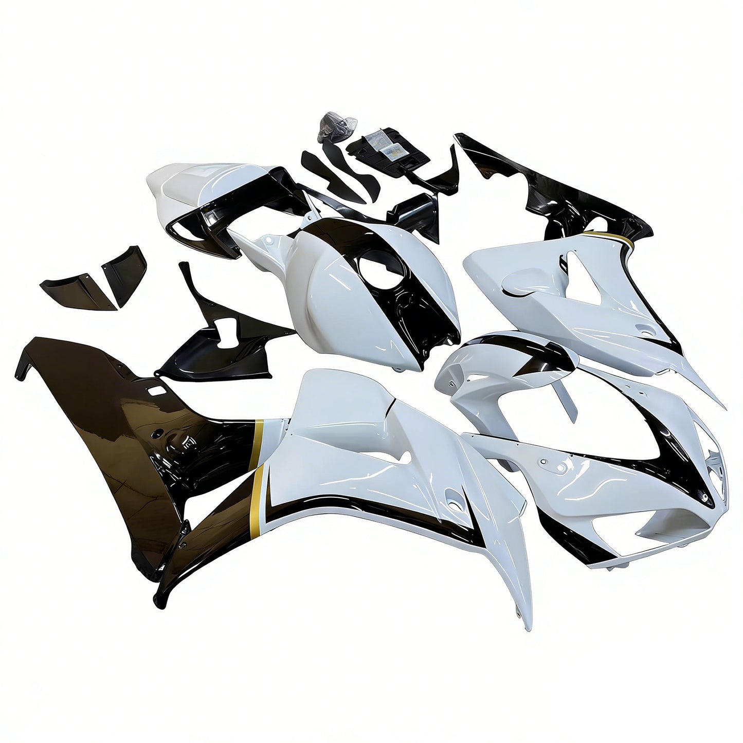Carene 2006-2007 Honda CBR 1000 RR Bianco &amp; Nero CBR Racing Generico
