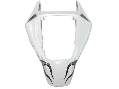 Amotopart Cladding Honda CBR1000RR 2006-2007 Cladding White e kit di memoria di gare di fiamma in argento nero