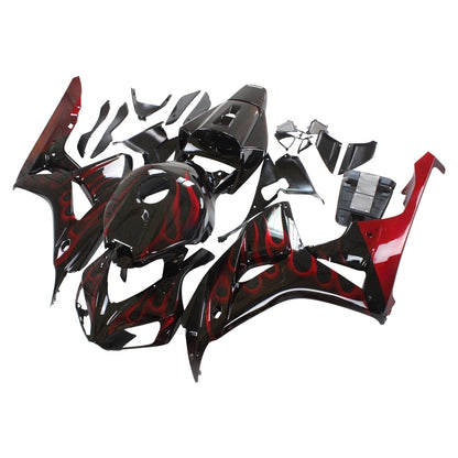 Amotopart favoriti Honda CBR1000RR 2006-2007 Fiamma di partenza Rennsport Kit kit di faite nero e rosso