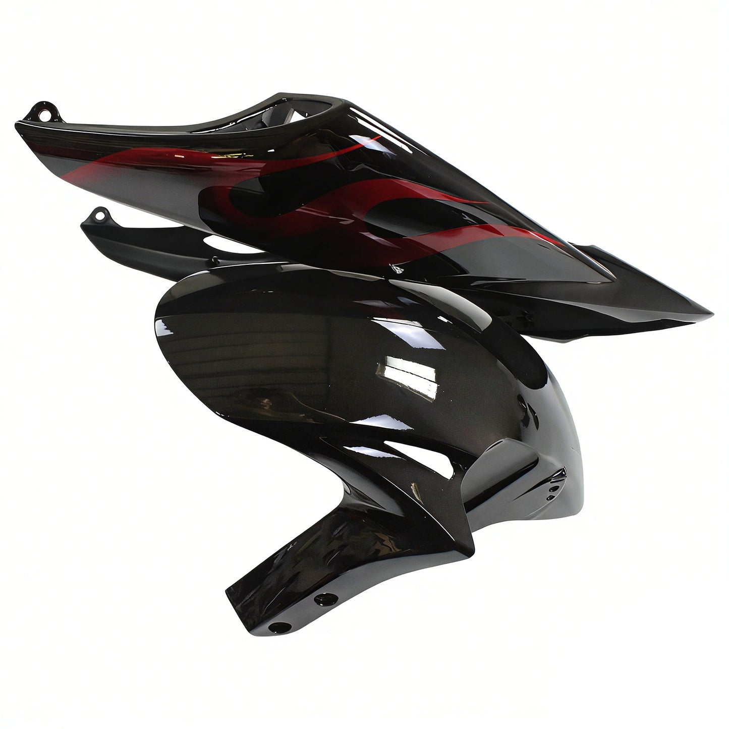 Carene 2006-2007 Honda CBR 1000 RR Black &amp; Red Flame Shark Racing Generico