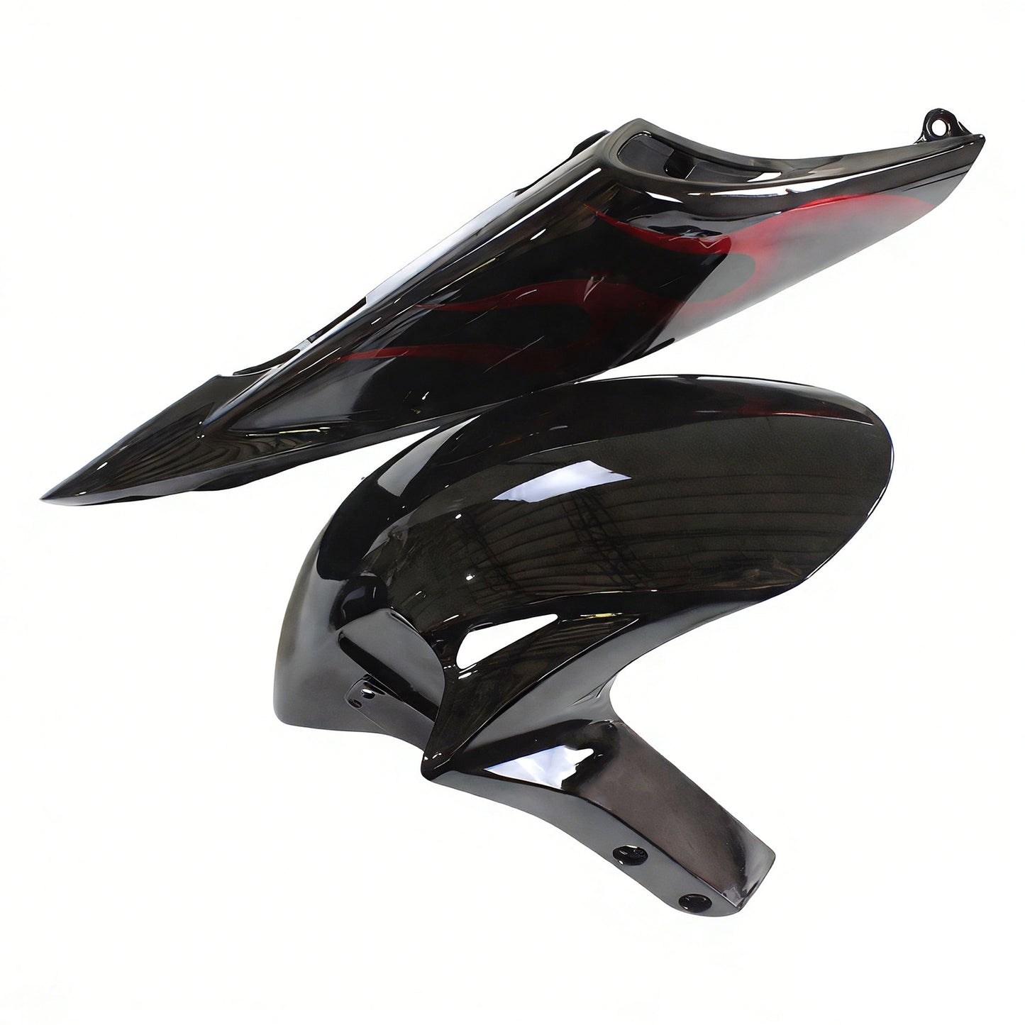 Carene 2006-2007 Honda CBR 1000 RR Black &amp; Red Flame Shark Racing Generico