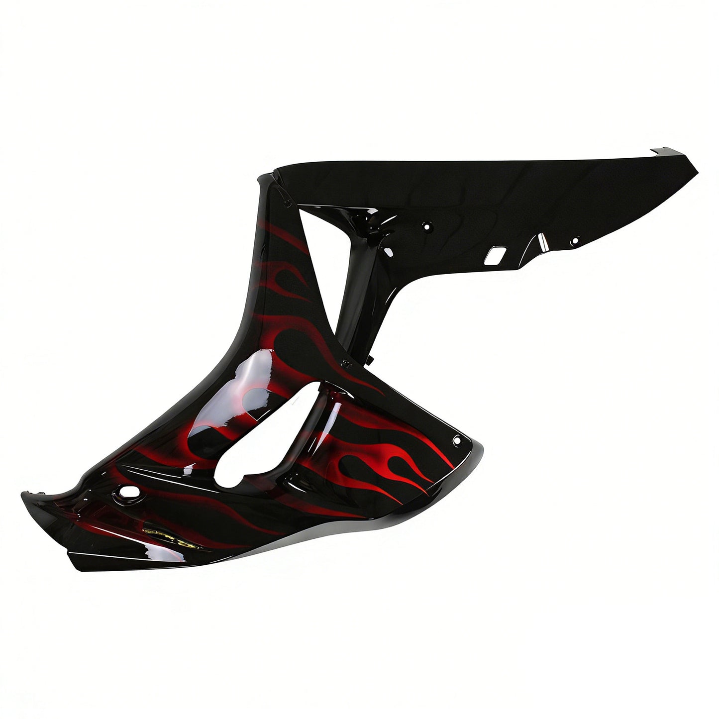 Carene 2006-2007 Honda CBR 1000 RR Black &amp; Red Flame Shark Generico