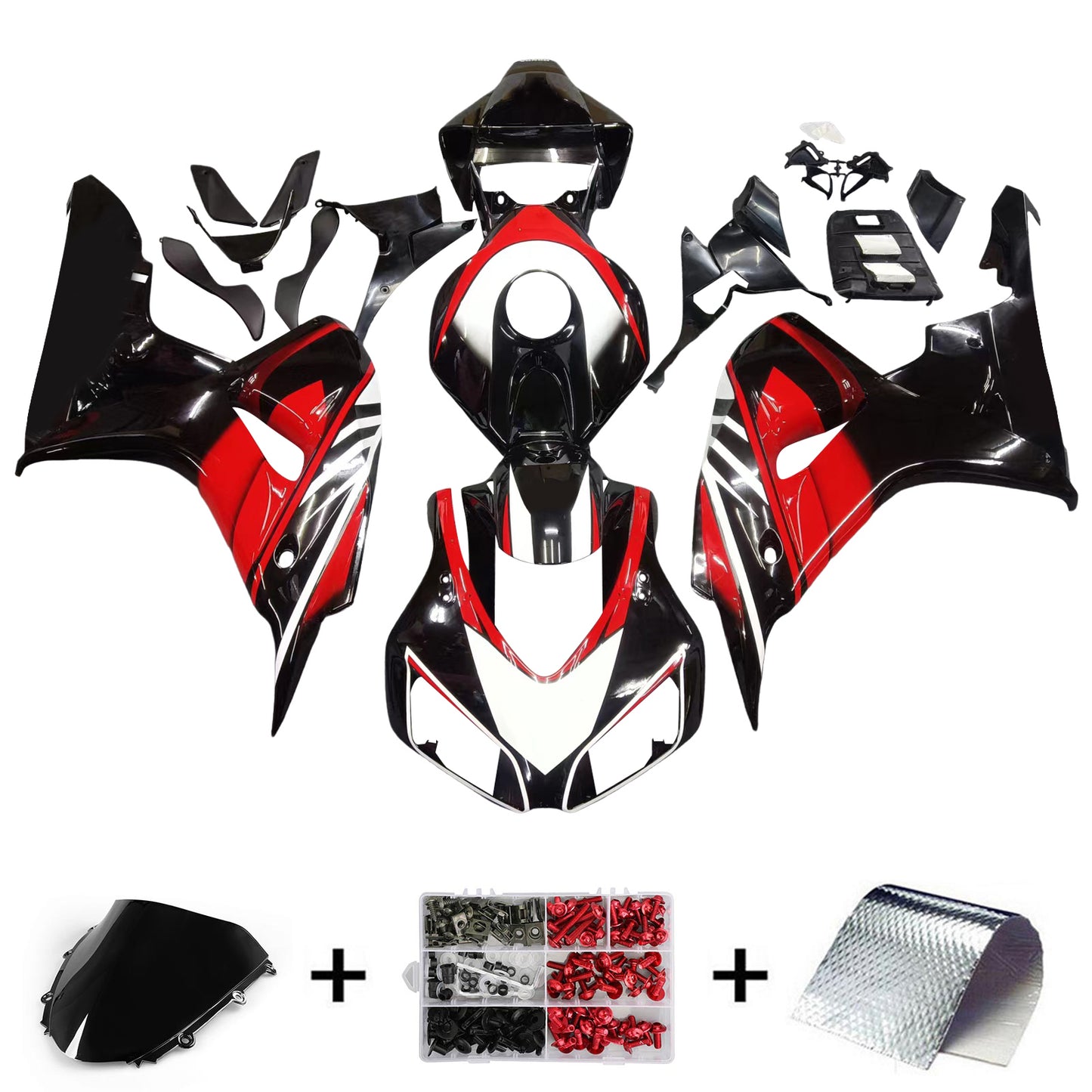 Amotopart Honda CBR1000RR 2006-2007 Kit carena Carrozzeria Plastica ABS