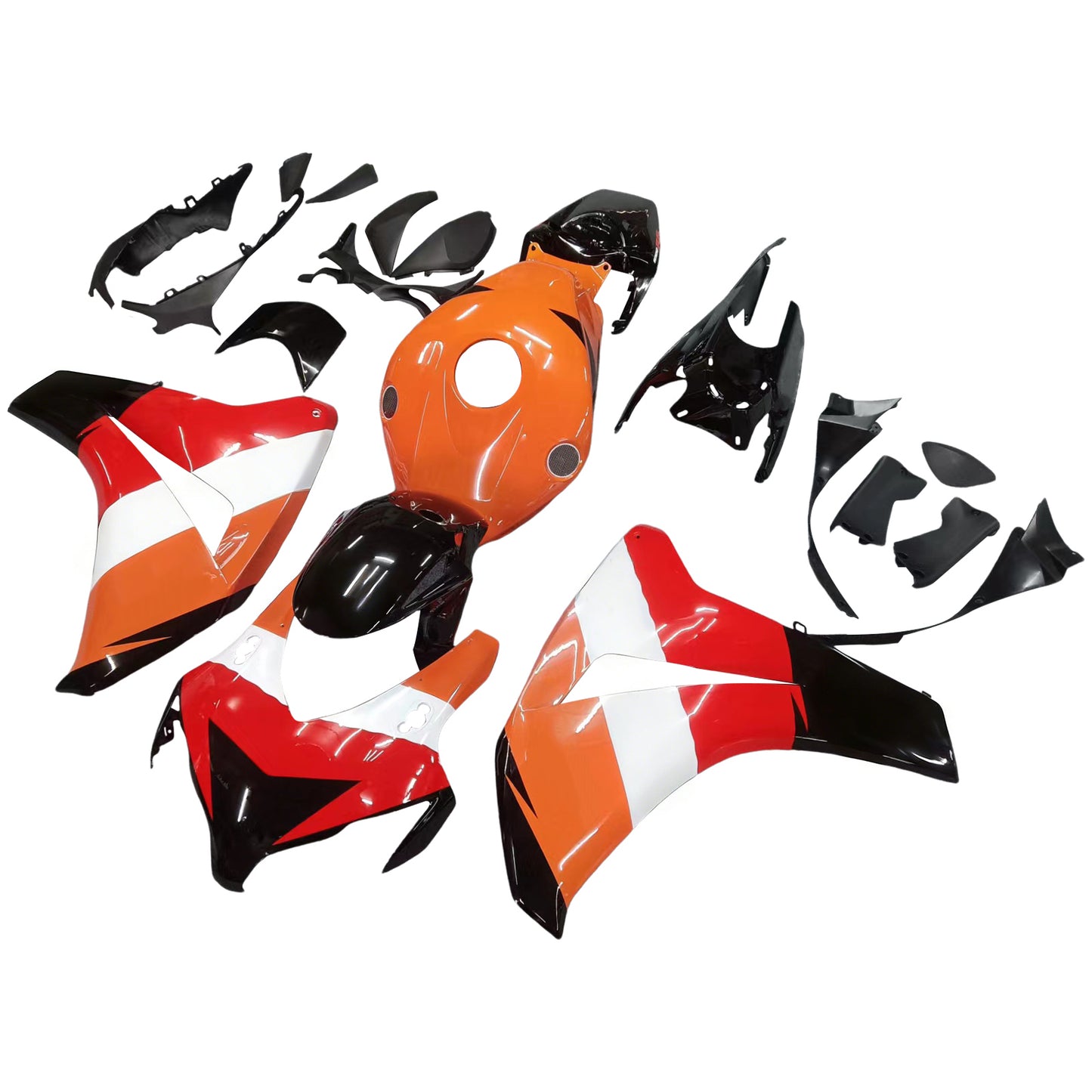 Carene 2008-2011 Honda CBR 1000 RR Nero Arancio Repsol Racing Generico