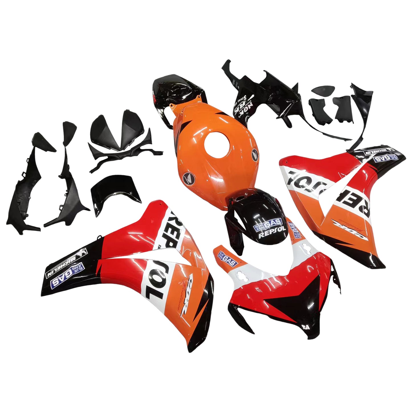 Carene 2008-2011 Honda CBR 1000 RR Nero Arancio Repsol Generico