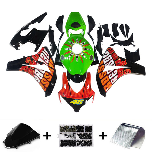 Carene 2008-2011 Honda CBR 1000 RR Nero Verde Valentino Rossi Racing Generico