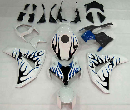 Carene 2008-2011 Honda CBR 1000 RR White &amp; Blue Black Flame Racing Generico