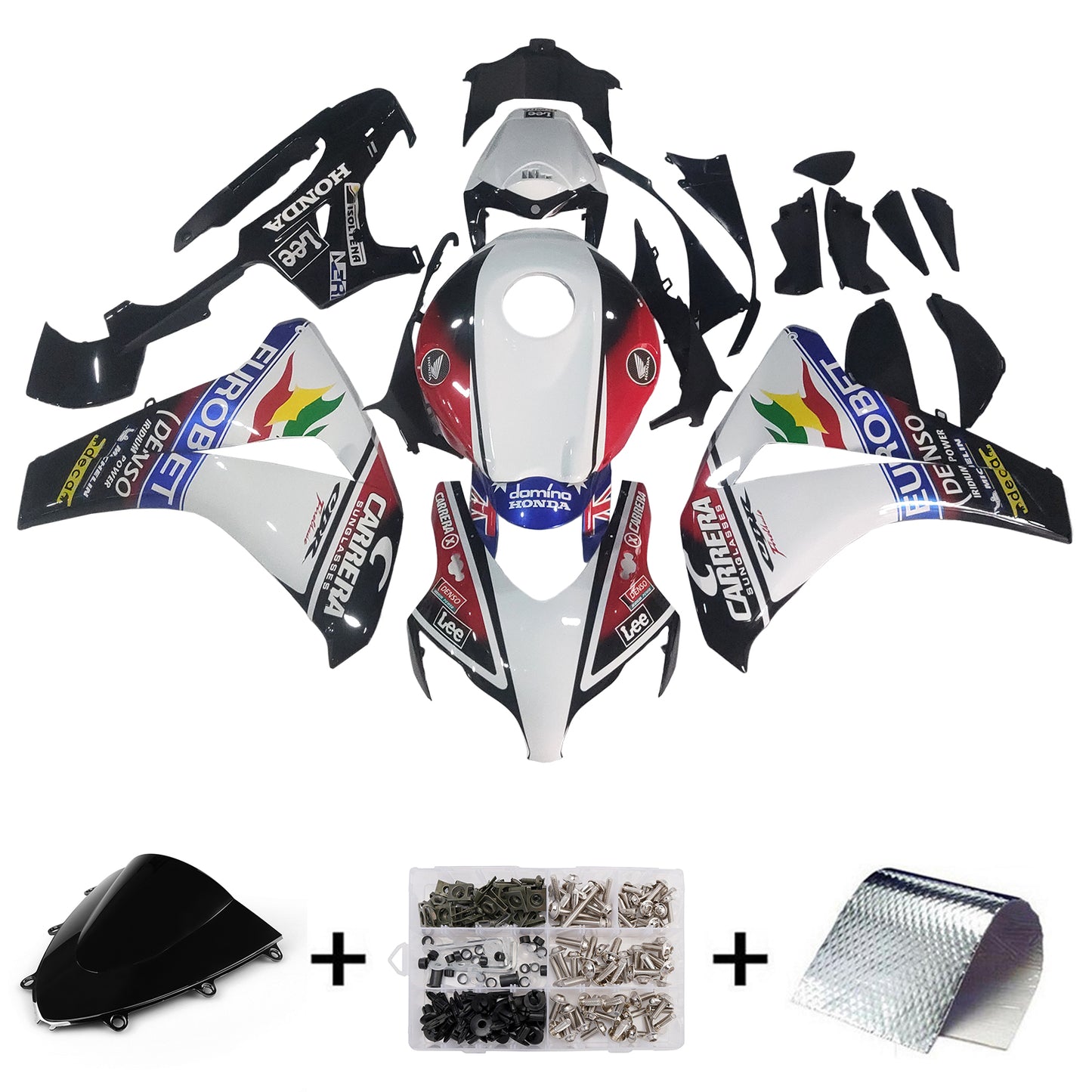 Carene 2008-2011 Honda CBR 1000 RR Multicolore Eurobet Racing Generico