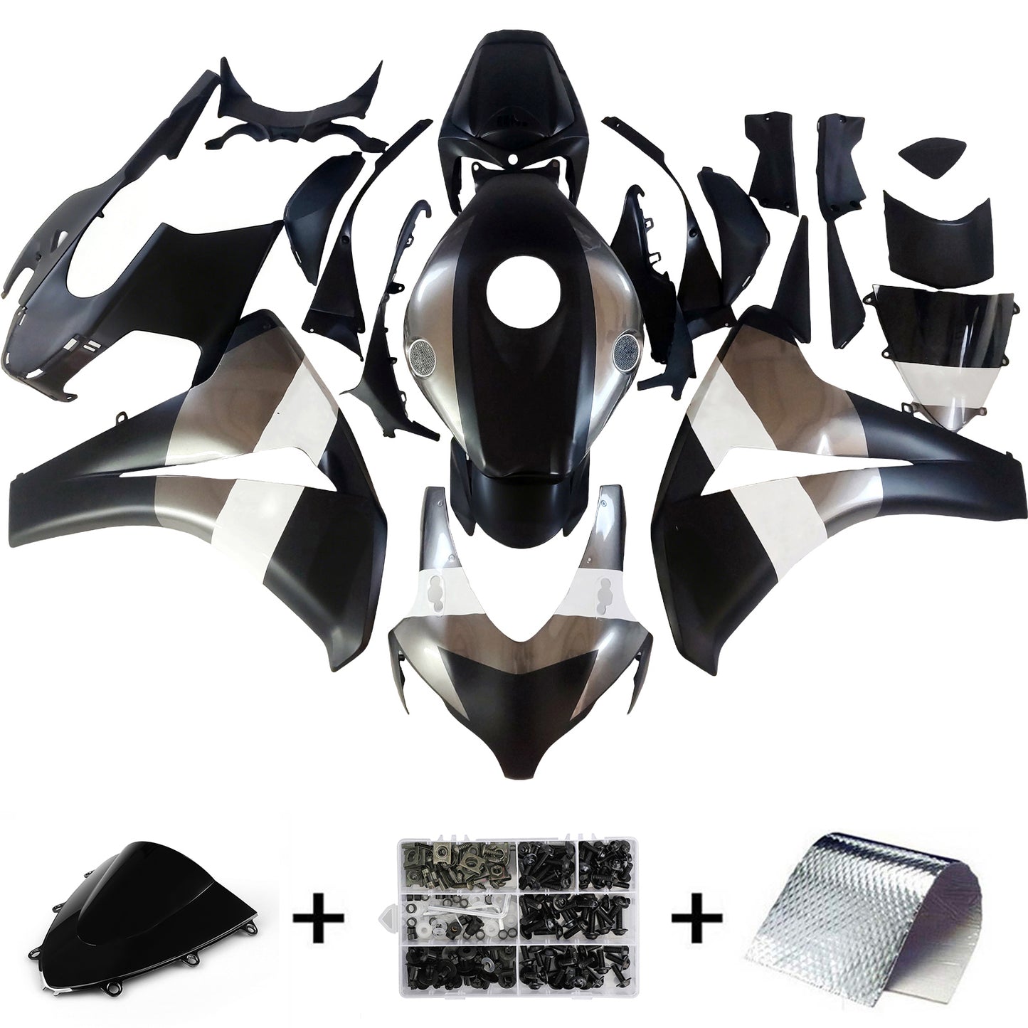 Carene 2008-2011 Honda CBR 1000 RR Nero Argento Repsol Racing Generico