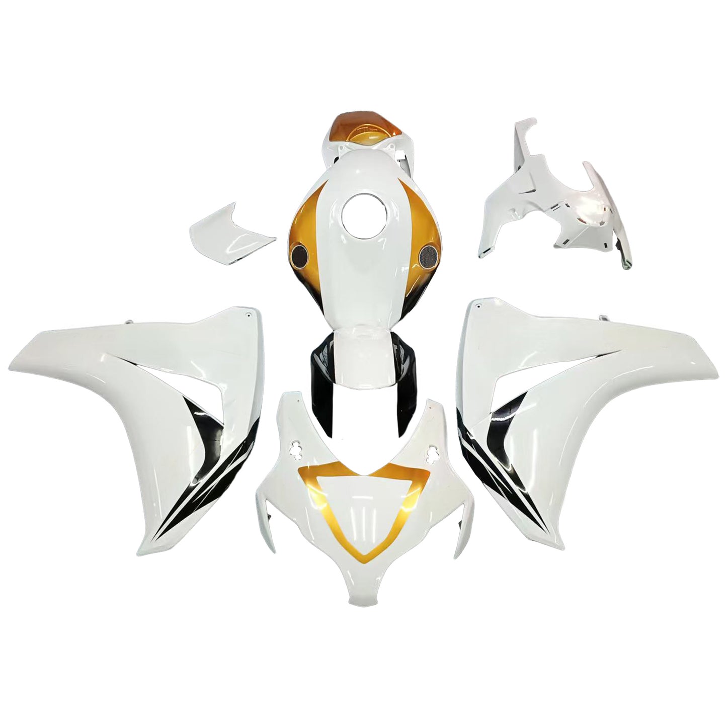 Carene 2008-2011 Honda CBR 1000 RR White & Gold Sport-Evo Generic