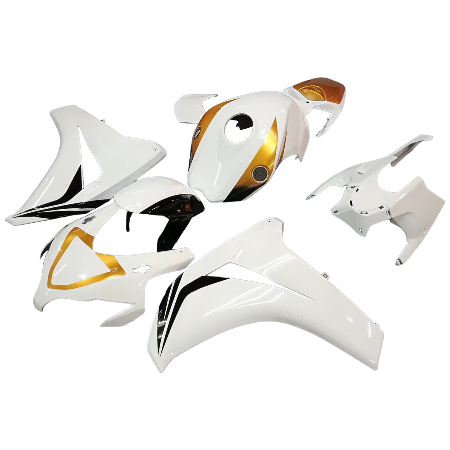 Carene 2008-2011 Honda CBR 1000 RR White & Gold Sport-Evo Generic