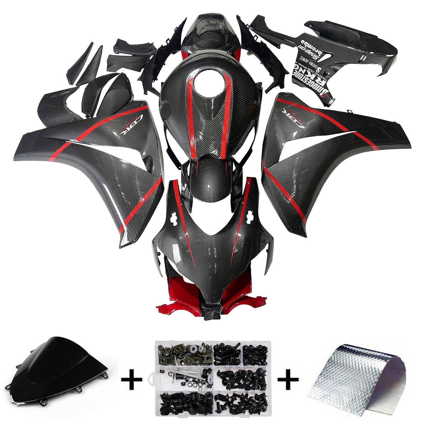 Kit carenatura Bodywork ABS di plastica per Honda CBR1000RR 2008-2011