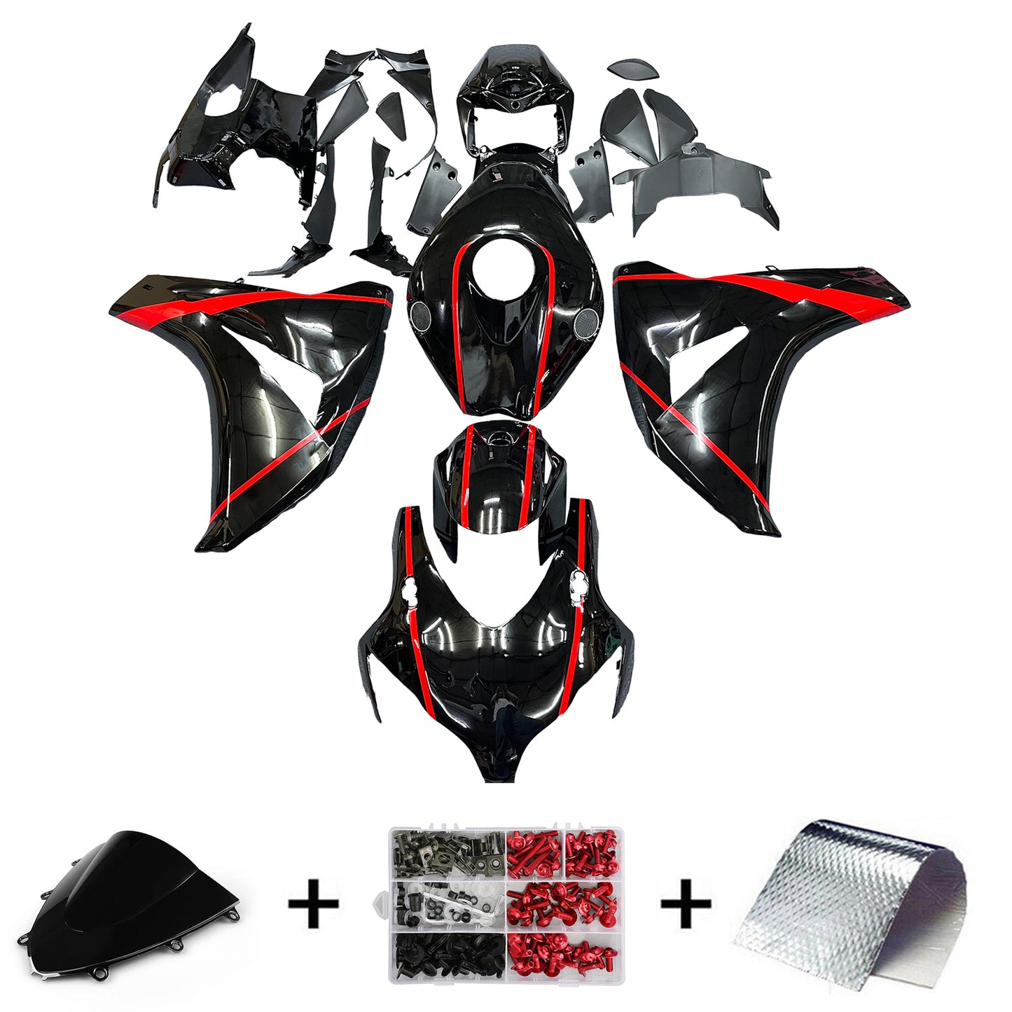 Amotopart Honda CBR1000RR 2008-2011 Kit carena Carrozzeria Plastica ABS