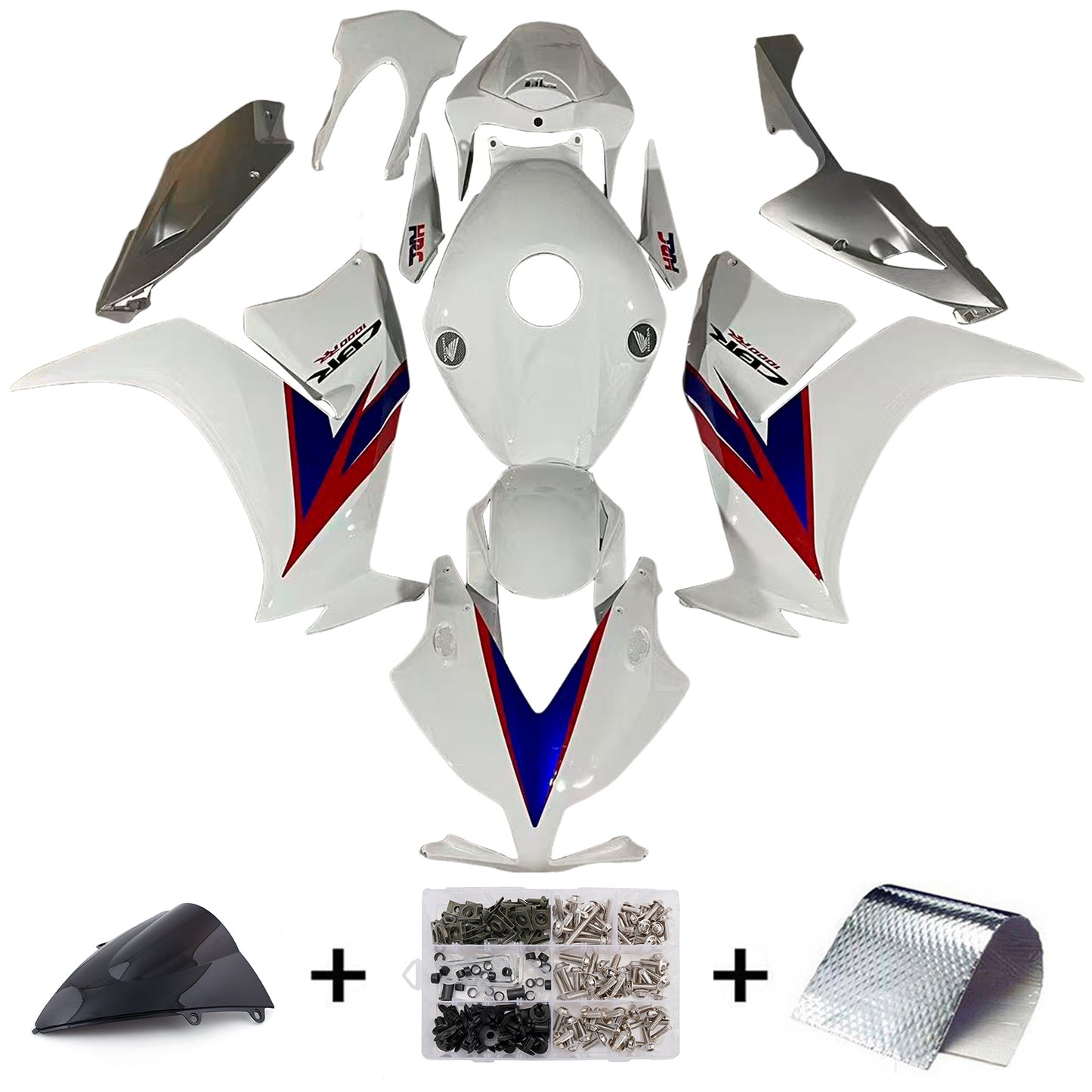 Carene 2012-2016 Honda CBR1000RR HRC Bianco CBR Racing Generico