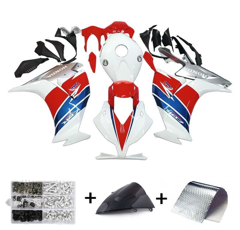 Carene 2012-2016 Honda CBR1000RR HRC White Silver Racing Generico