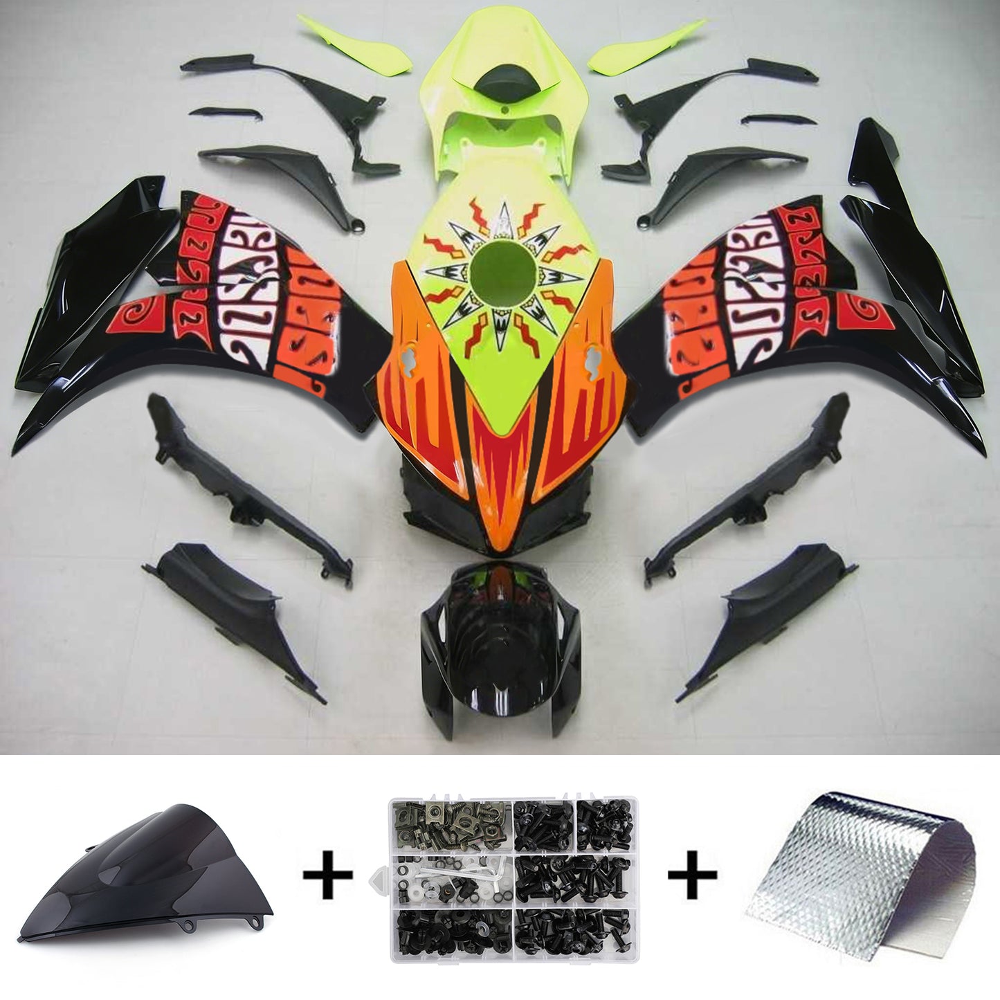 Kit carenatura Bodywork ABS di plastica per Honda CBR1000RR 2012-2016