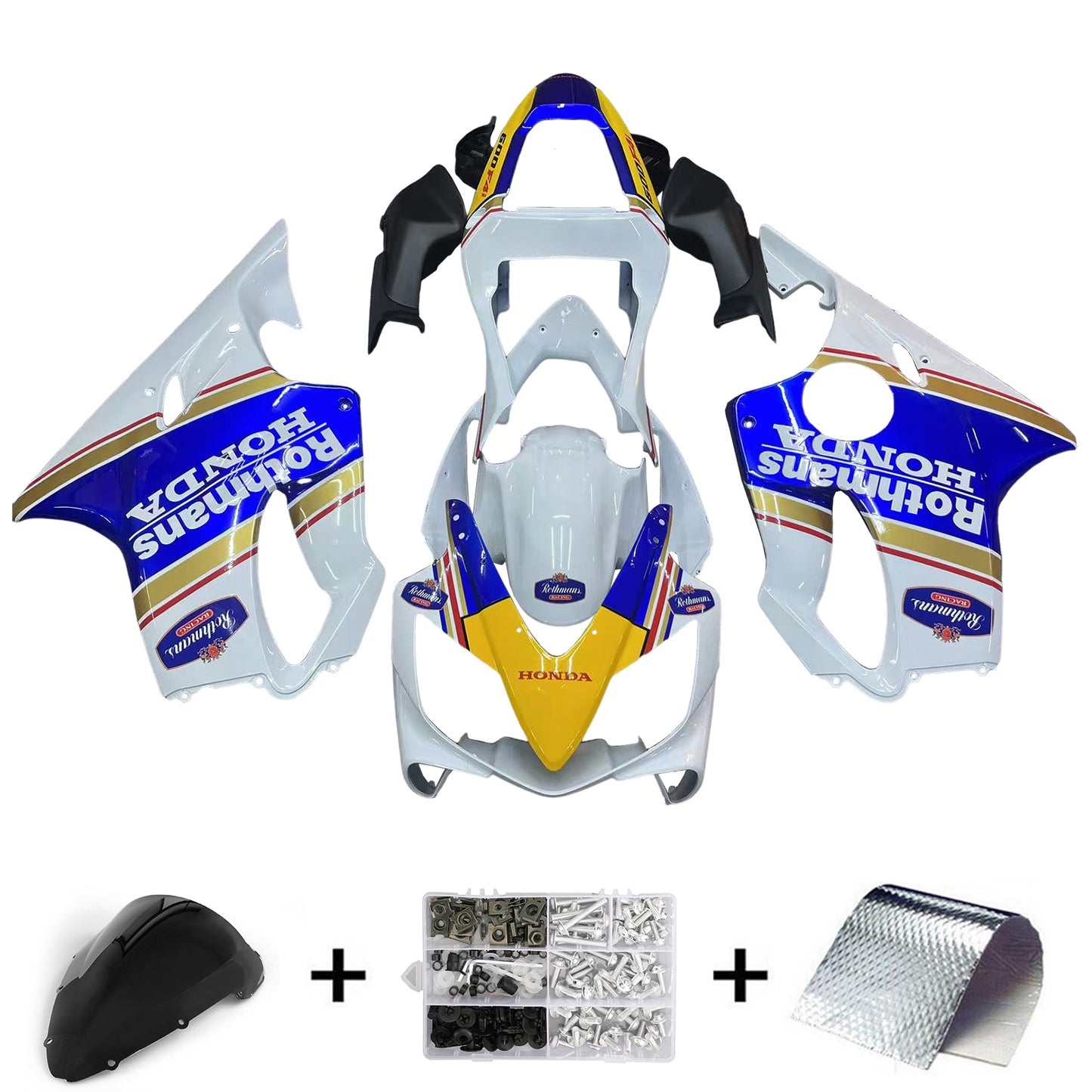 Carene 2001-2003 Honda CBR 600 F4i Bianco Rothmans Honda Racing Generico