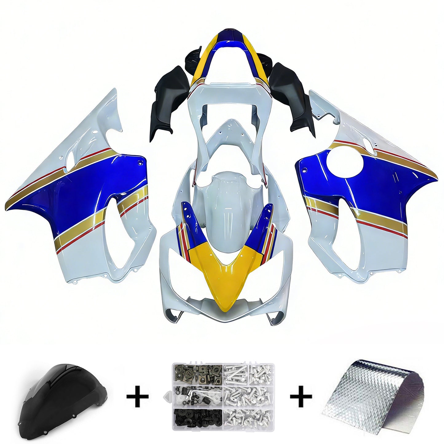Carene 2001-2003 Honda CBR 600 F4i Bianco Rothmans Honda Generico