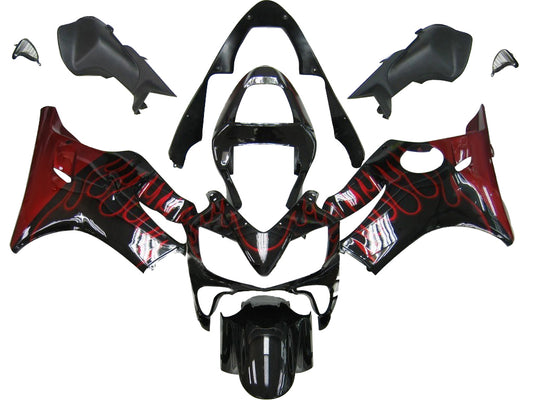 Carene 2001-2003 Honda CBR 600 F4i Nero & Rosso Fiamma Generico