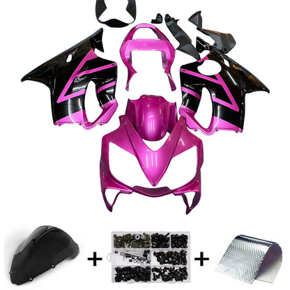 Amotopart 2001-2003 Honda CBR600F4I Cladding Pink & Black Kit