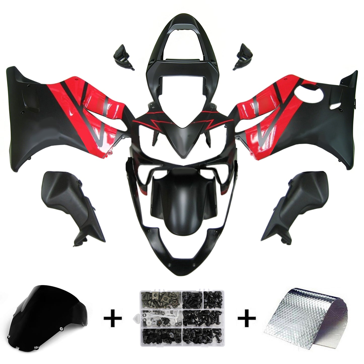 Amotopart Honda CBR600 F4i 2001-2003 Kit Carenatura Carrozzeria Plastica ABS