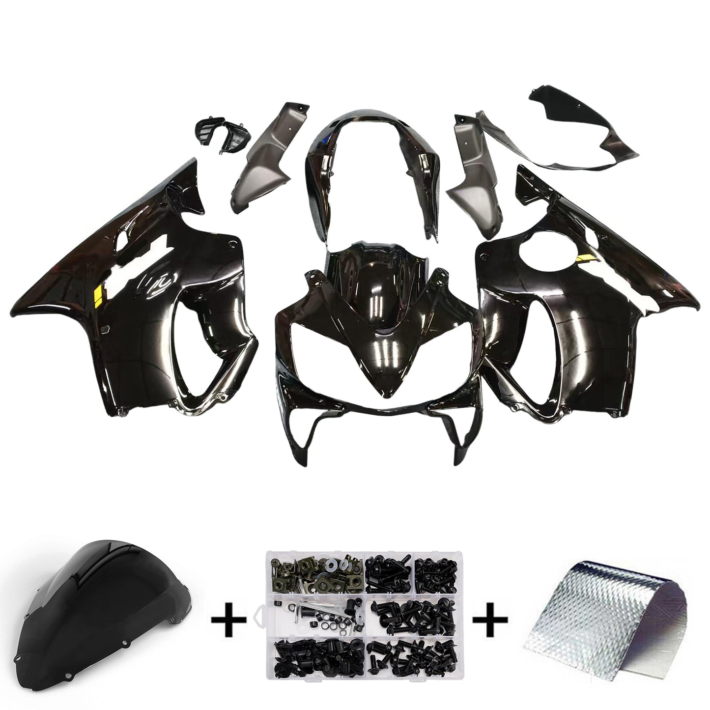 Carene 2004-2007 Honda CBR 600 F4i Nero F4i Racing Generico
