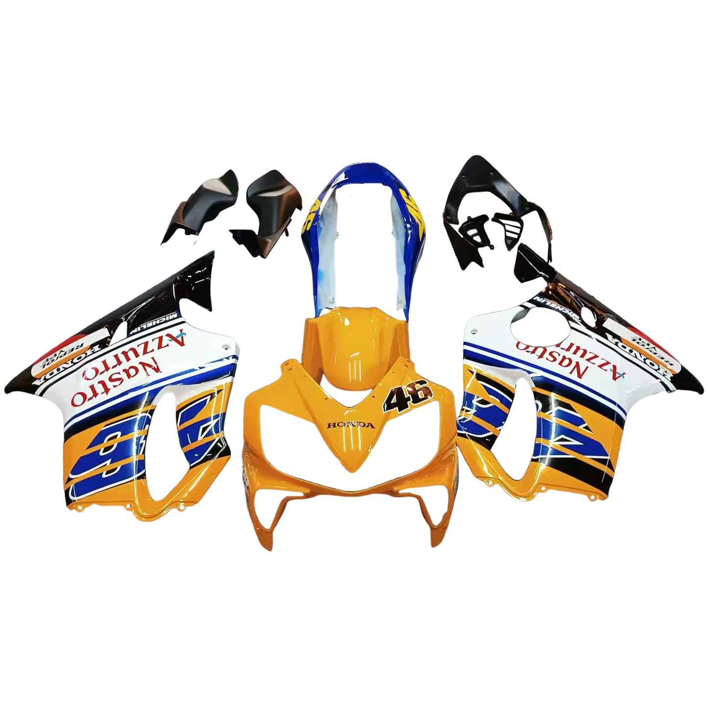 Carene 2004-2007 Honda CBR 600 F4i Multi-Color No.46 Azzurro Racing Generico