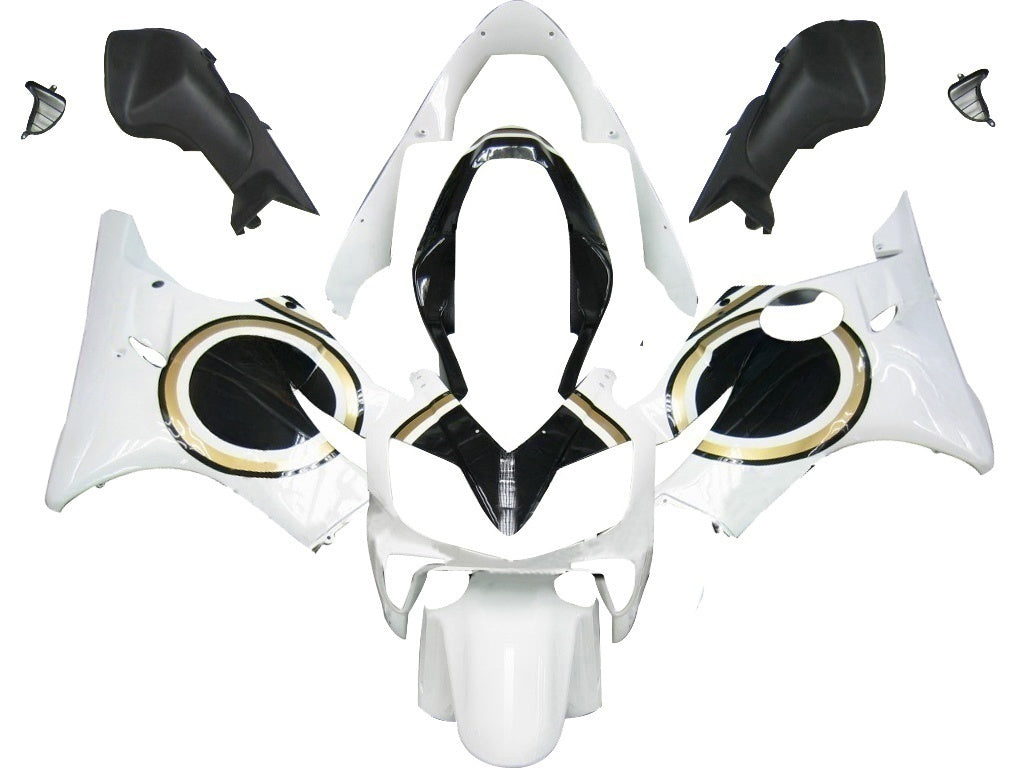 Amotopart 2003-2010 Honda CBR600F4I Cladding Black & Blue Flame Kit