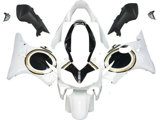 Amotopart 2003-2010 Honda CBR600F4I Cladding Black & Blue Flame Kit
