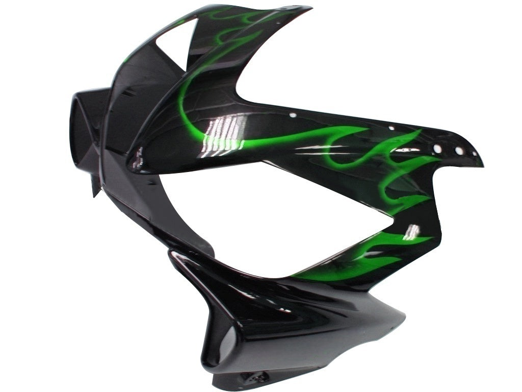 Carene 2004-2007 Honda CBR 600 F4i Black & Green Flame Racing Generico