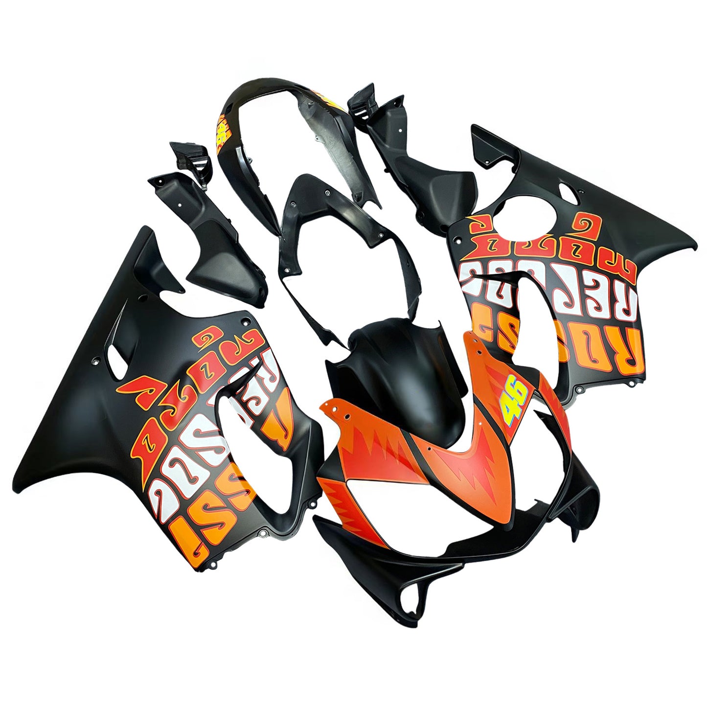 Carene 2004-2007 Honda CBR 600 F4i Nero Valentino Rossi Racing Generico