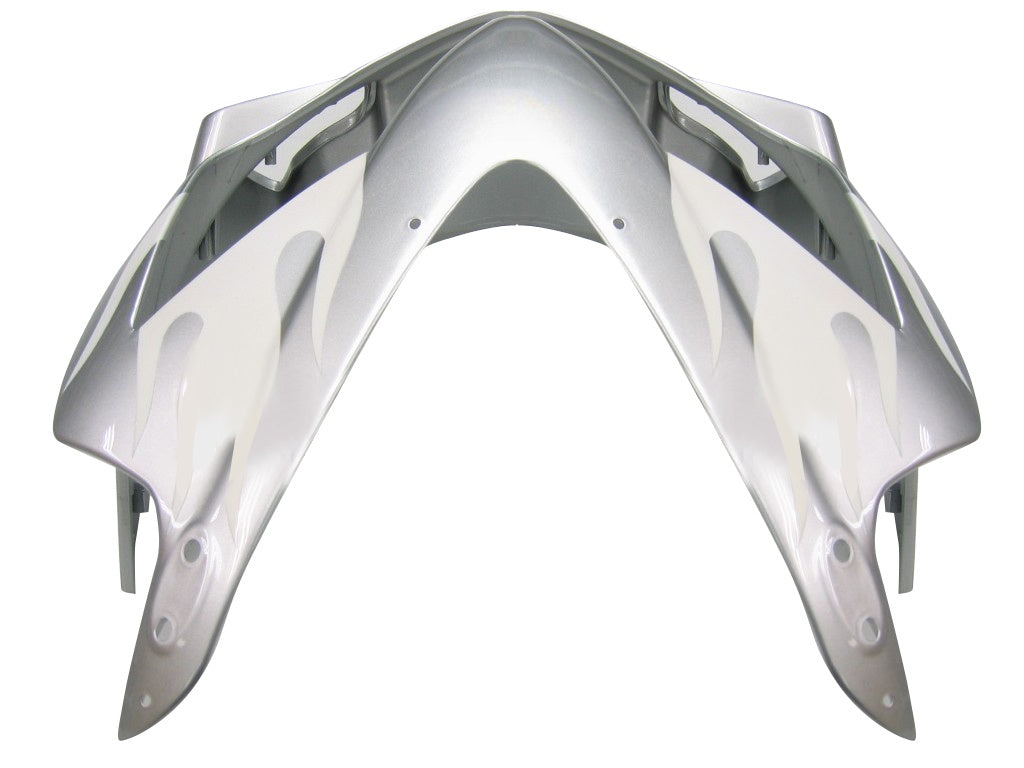 Carene 2004-2007 Honda CBR 600 F4i Silver & White Flame Racing Generico
