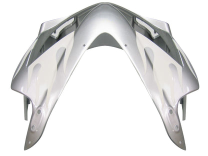 Carene 2004-2007 Honda CBR 600 F4i Silver & White Flame Racing Generico