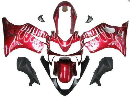 Carene 2004-2007 Honda CBR 600 F4i Cherry Red & White Flame Racing Generico