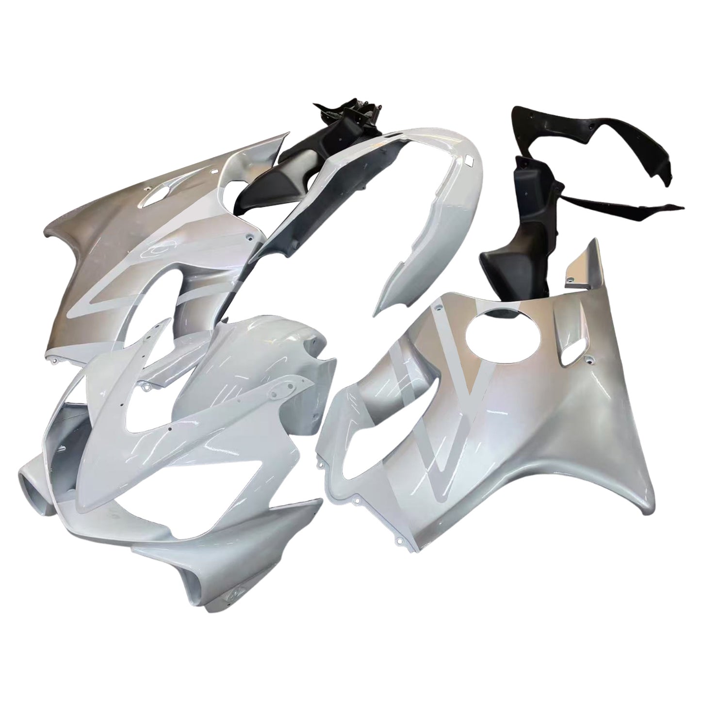 Carene 2004-2007 Honda CBR 600 F4i Bianco & Argento F4i Generico