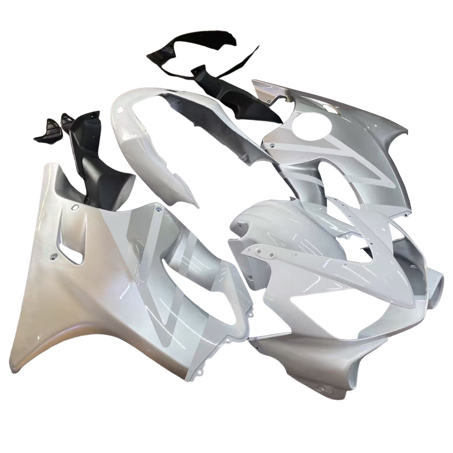 Carene 2004-2007 Honda CBR 600 F4i Bianco & Argento F4i Generico