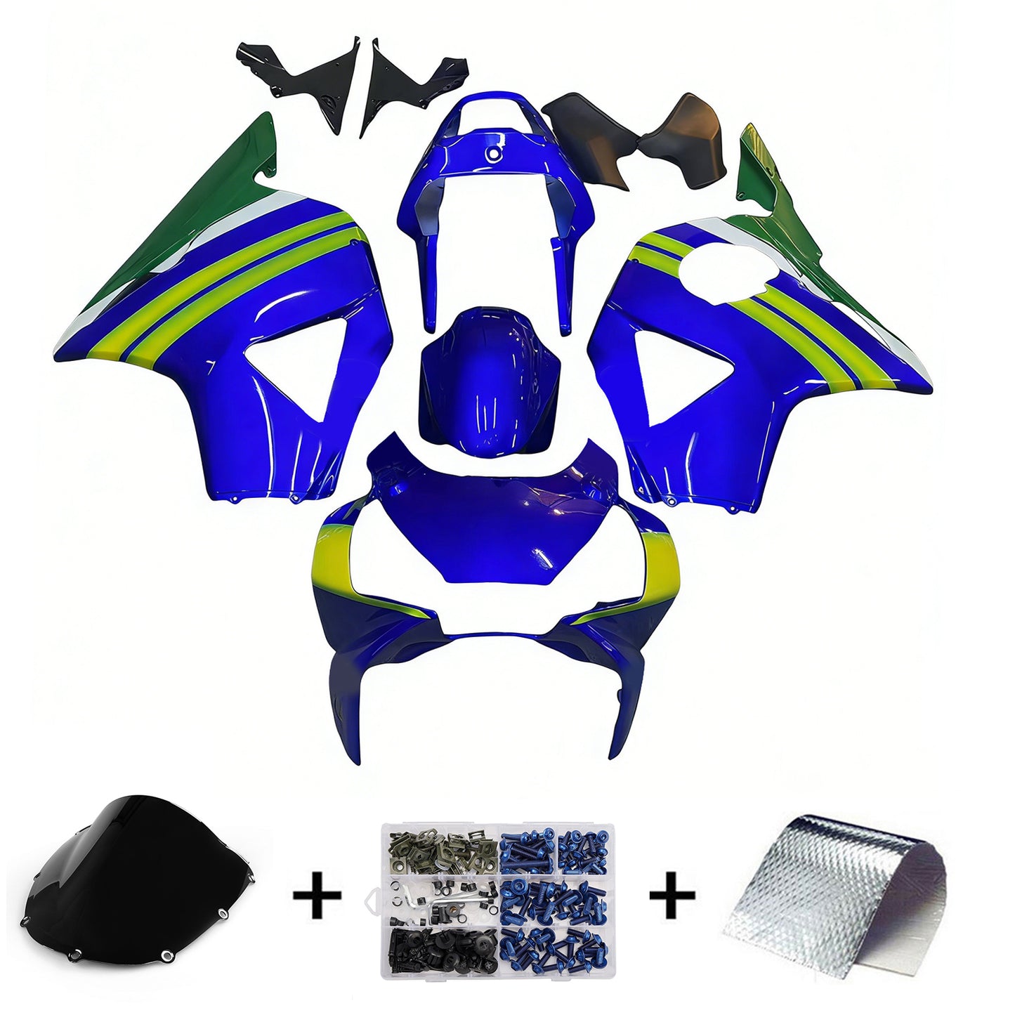 Carene 2002-2003 Honda CBR 954 RR Blu &amp; Verde Movistar Generico