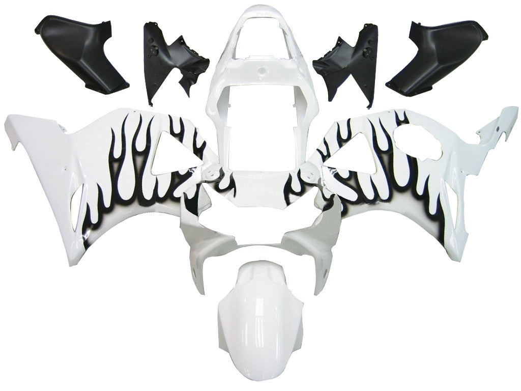 Carene 2002-2003 Honda CBR 954 RR White & Black Flame Racing Generico