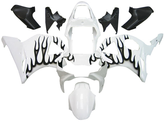 Carene 2002-2003 Honda CBR 954 RR White & Black Flame Generico