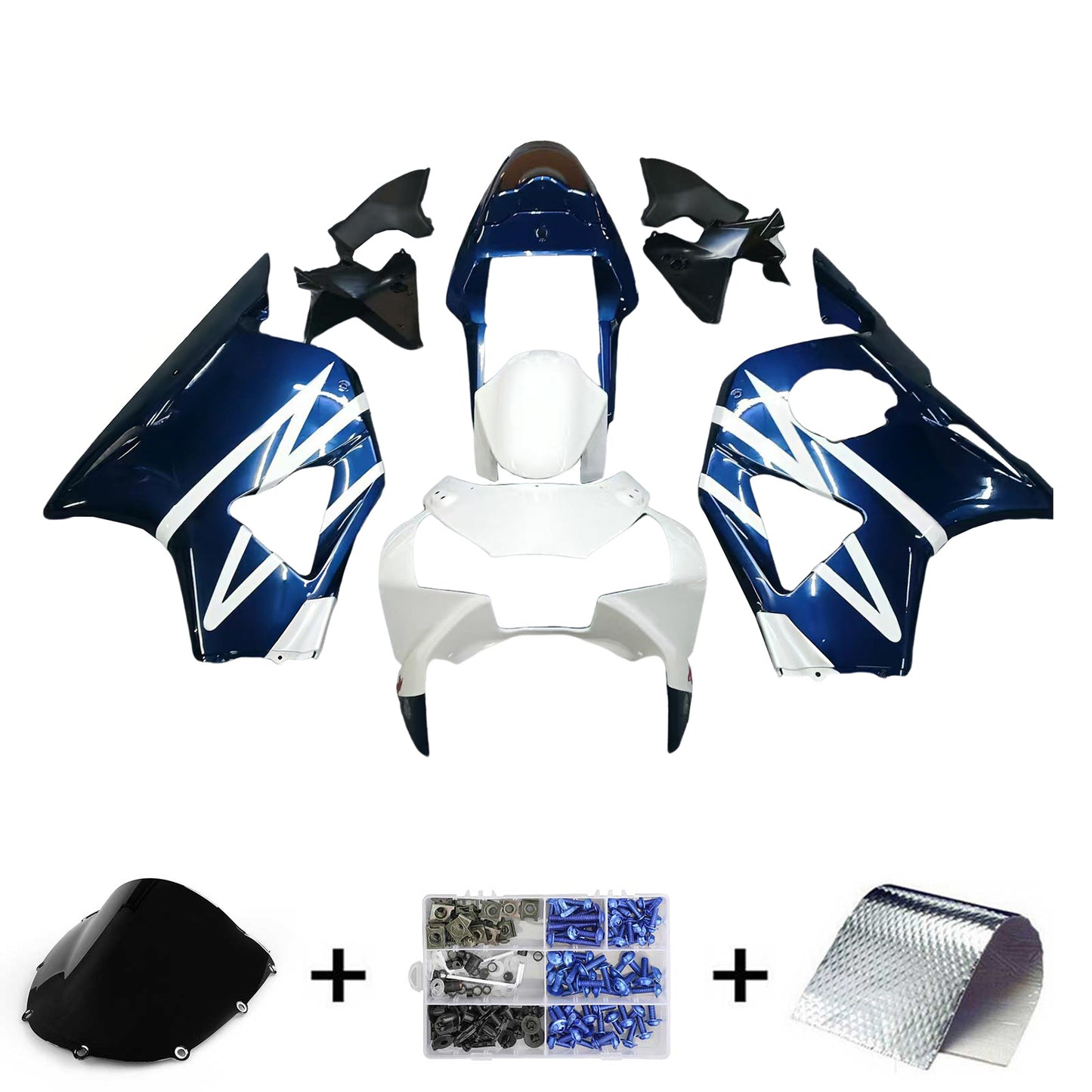 Amotopart Honda CBR954 2002-2003 Kit carena Carrozzeria Plastica ABS