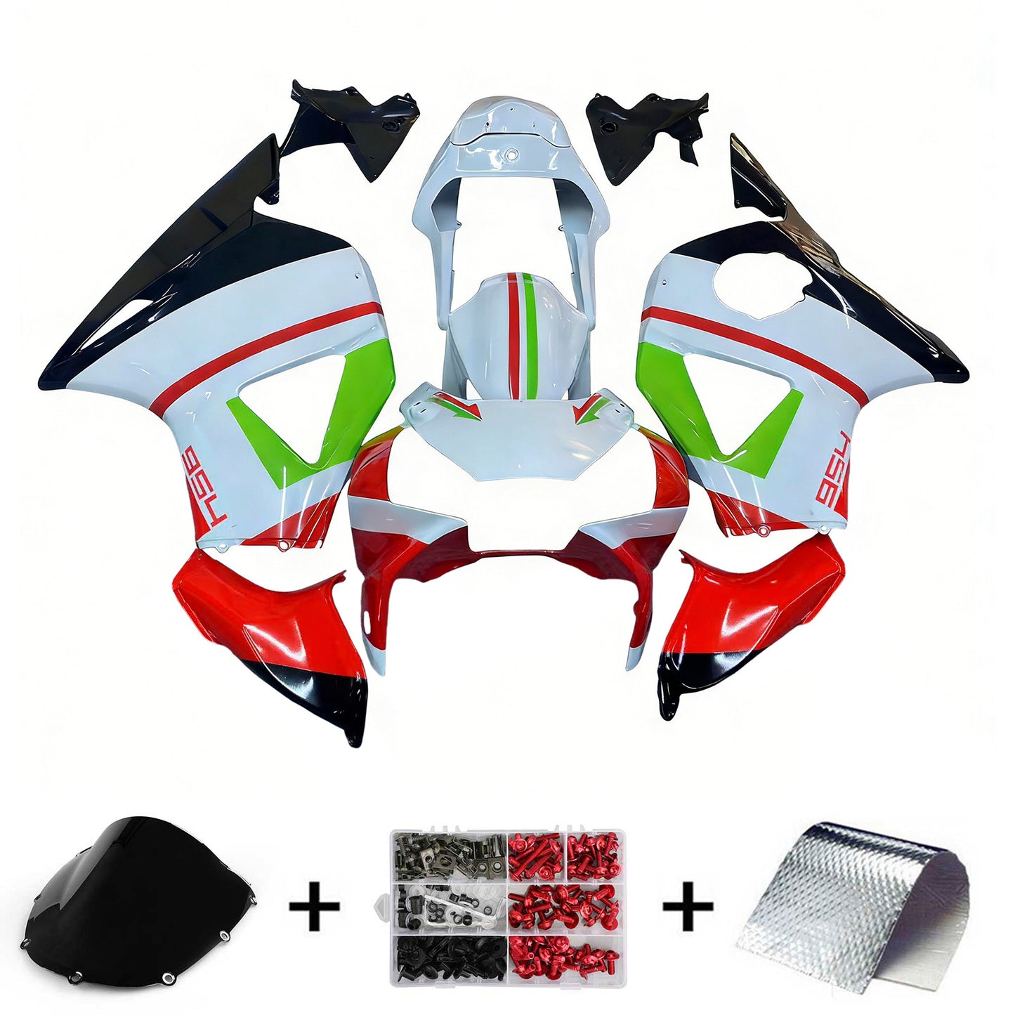 Amotopart Honda CBR954 2002-2003 Kit carena Carrozzeria Plastica ABS