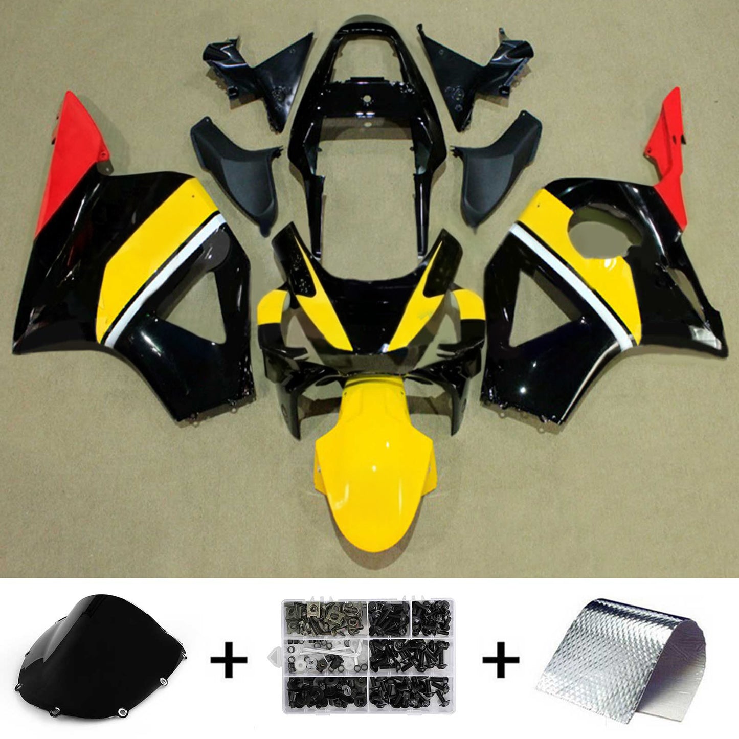 Amotopart Honda CBR954 2002-2003 Kit carena Carrozzeria Plastica ABS