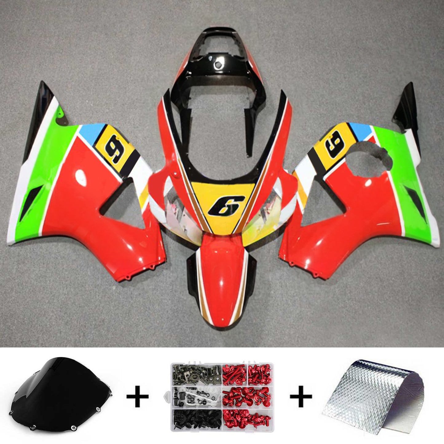 Amotopart Honda CBR954 2002-2003 Kit carena Carrozzeria Plastica ABS