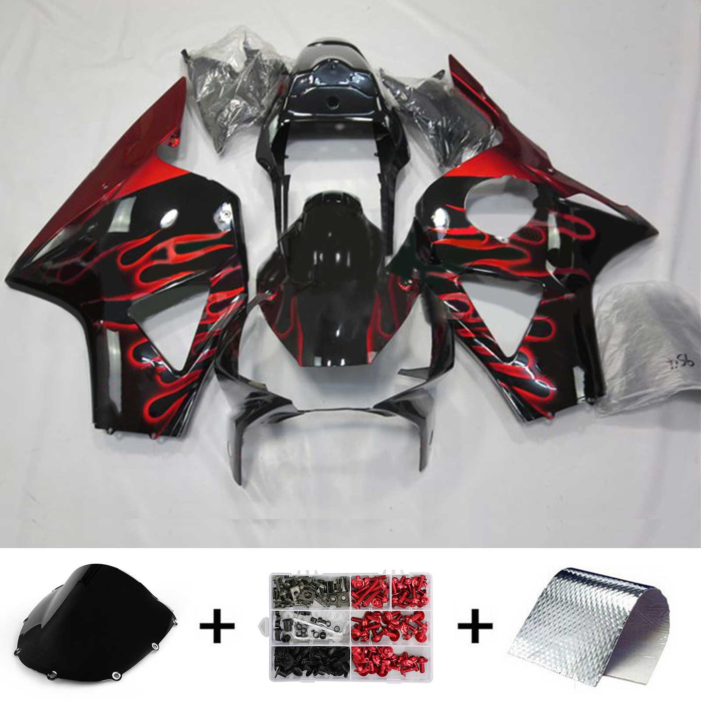 Amotopart Honda CBR954 2002-2003 Kit carena Carrozzeria Plastica ABS