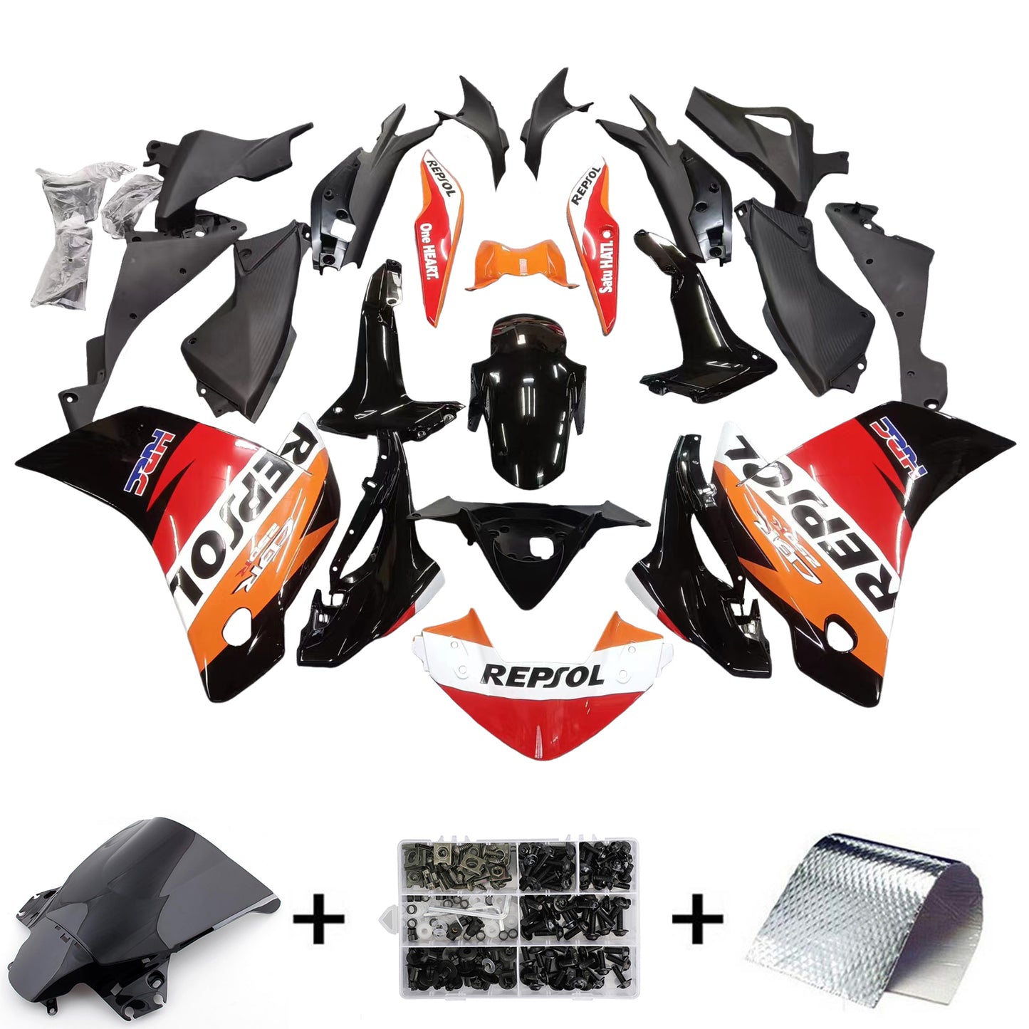 Carene 2011-2015 Honda CBR250R Repsol Arancione Generico