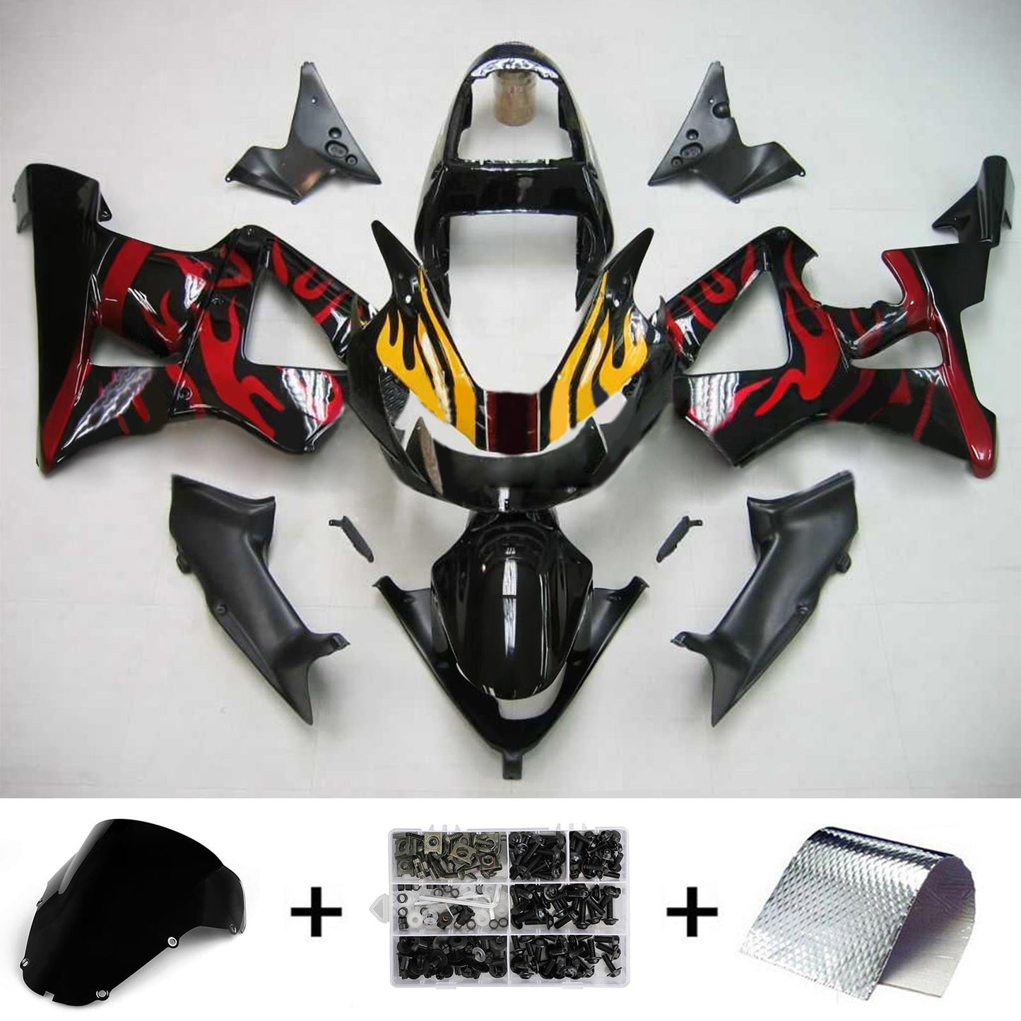 Amotopart Honda CBR929RR 2000-2001 Disory Kit Body Plastic Abs